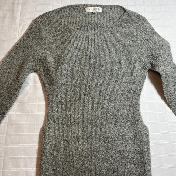 Meshki Maxi Sweater Dress w/ Back Oval Cut Out L - Picture 3 of 6